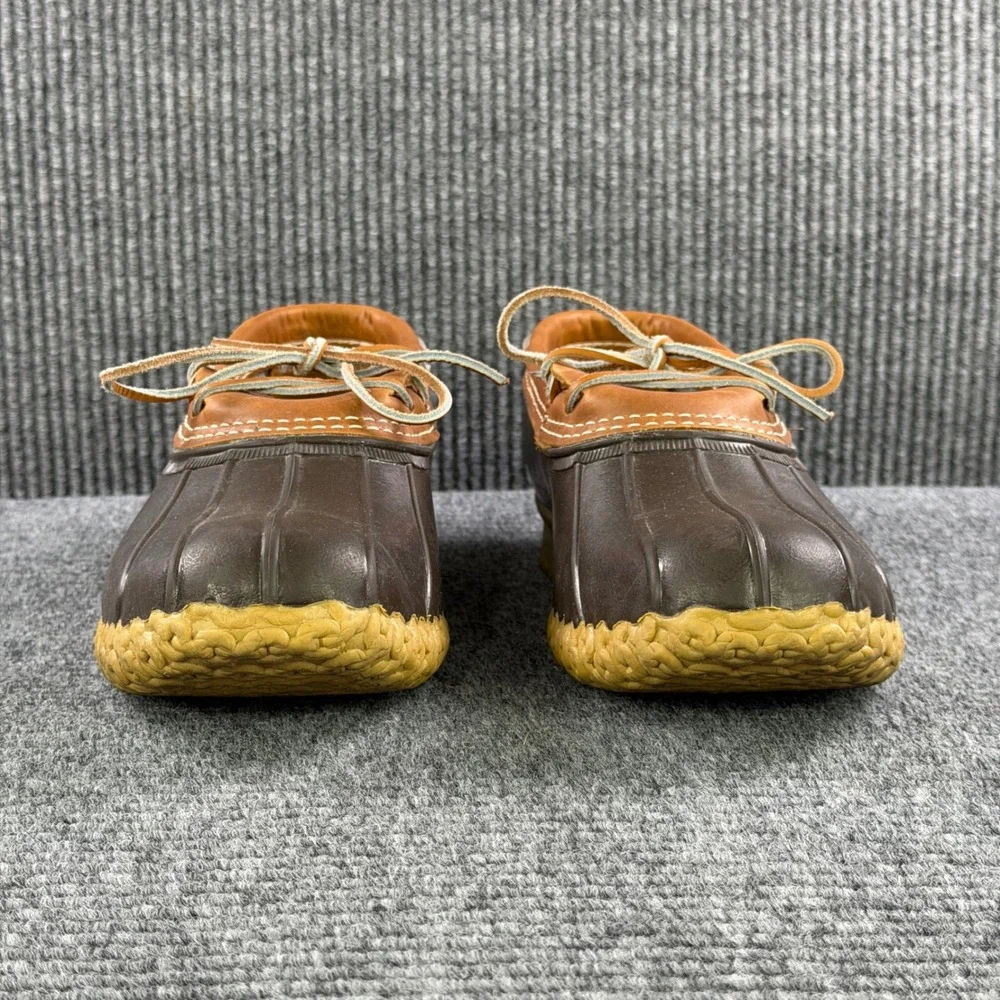 LL Bean Rubber Moc Bean Boots Mens 12 M Brown Tan Waterproof Shoes 175061 USA